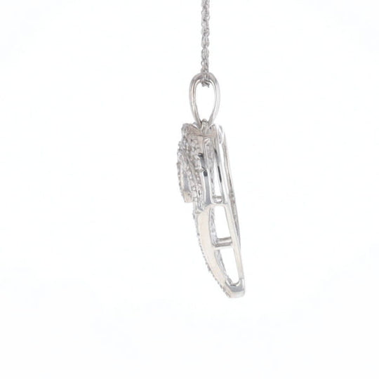 Frosted Diamond Heart Necklace