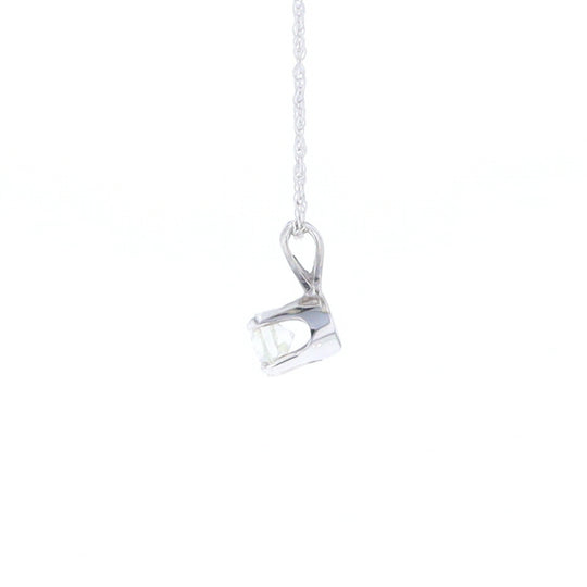 White Gold Solitaire Diamond Pendant