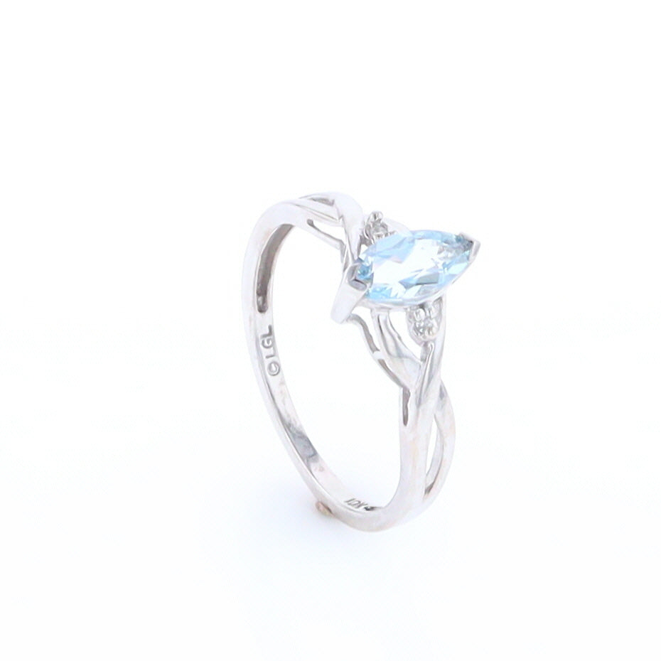 Marquise Blue Topaz Ring