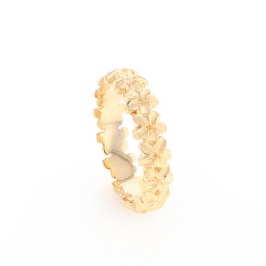 Gold Flower Eternity Ring