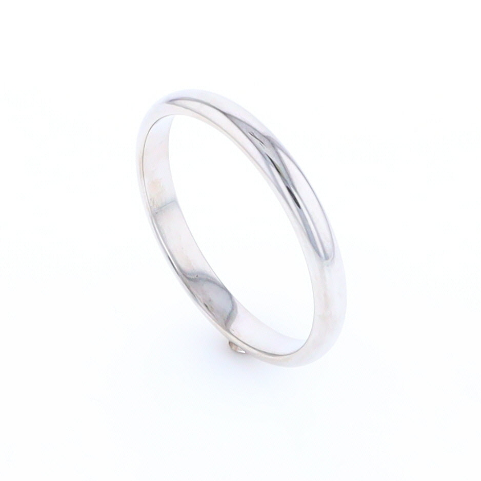 White Gold Standard Fit Wedding Band