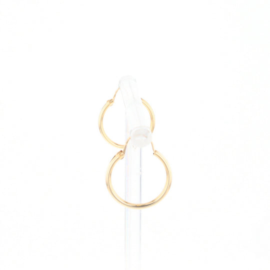 Gold Hollow Tube Hoop Earrings