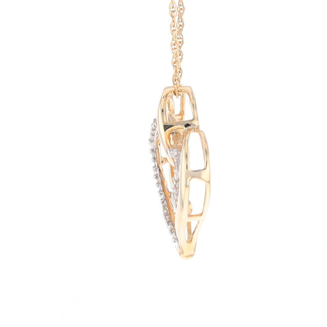 Double Heart Diamond Pendant