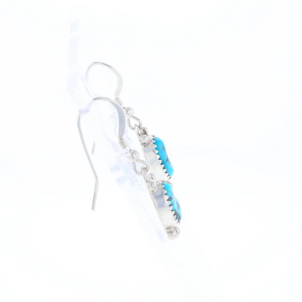 Native Dangle Turquoise Bead Earrings