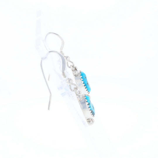 Native Dangle Turquoise Bead Earrings