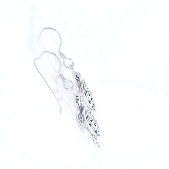 Silver Turtle Dangle Earrings