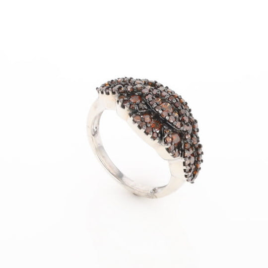 Knot Cluster Orange Diamond Ring