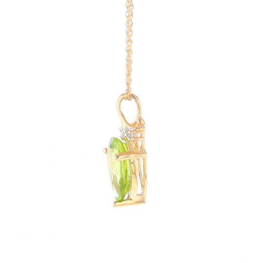 Pear-Shaped Peridot Necklace