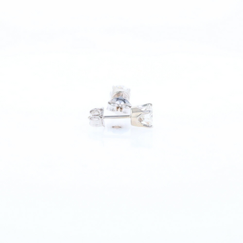 Moissanite Solitaire Stud Earrings