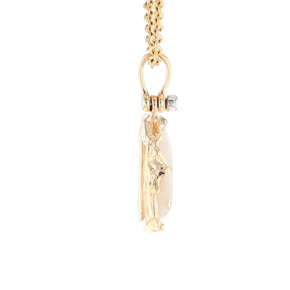 Gold Quartz Freeform Pendant  (G2)