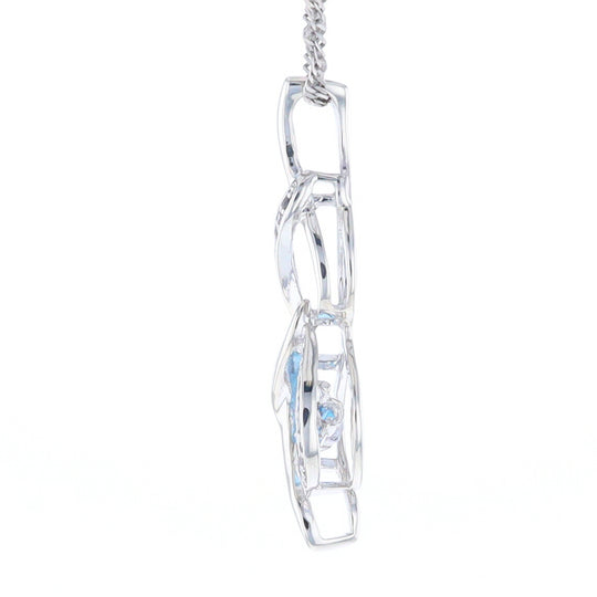 Floating Topaz Twisted Pendant