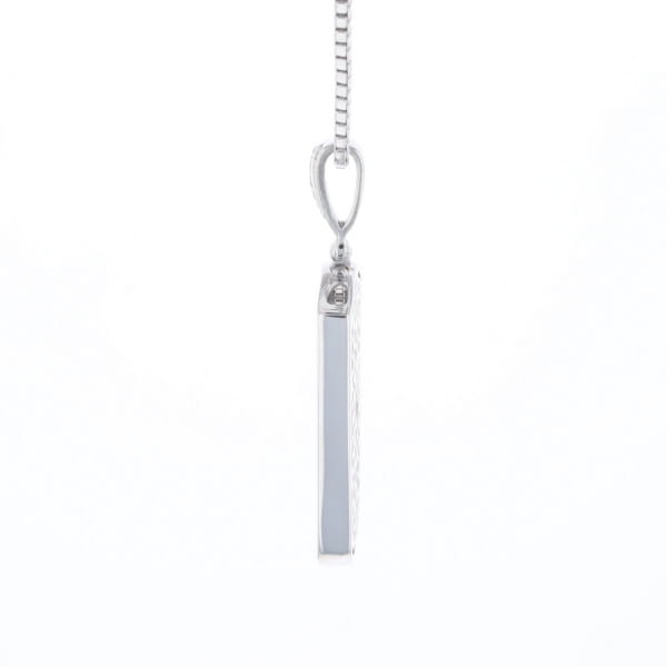 Cubic Zirconia Dog Tag Necklace