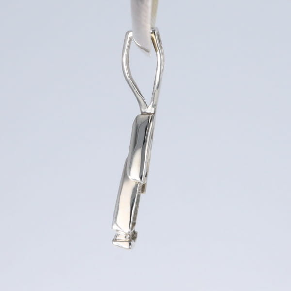 Opal Pendant Triangle Inlaid Design with .06ctw Round Diamonds