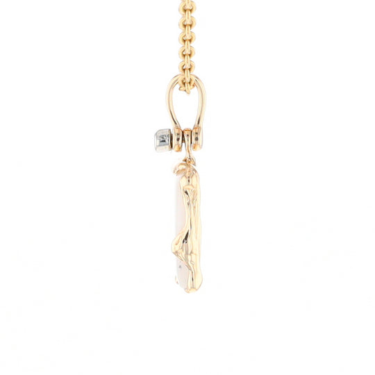 Gold Quartz Freeform Pendant (G2)