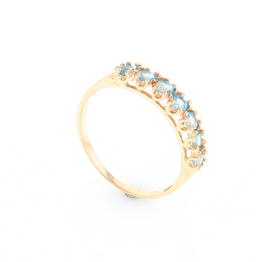 Round Blue Topaz Band