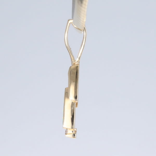 Opal Pendant Triangle Inlaid Design with .06ctw Round Diamonds