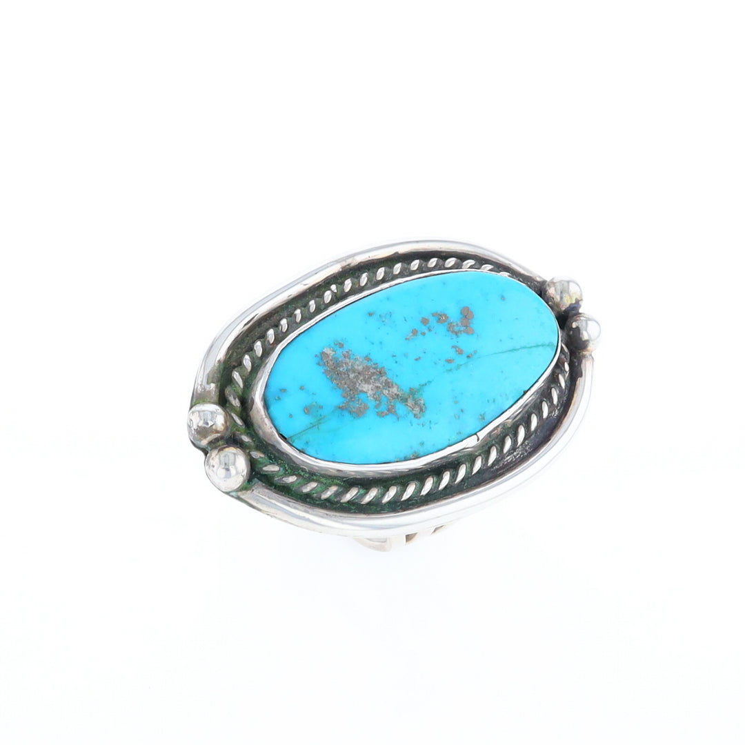 Long Oval Turquoise Ring