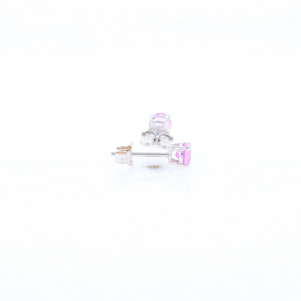 Pink Sapphire Stud Earrings
