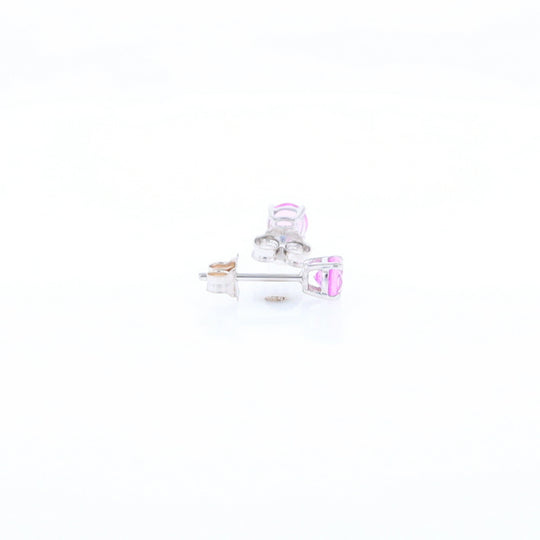 Pink Sapphire Stud Earrings