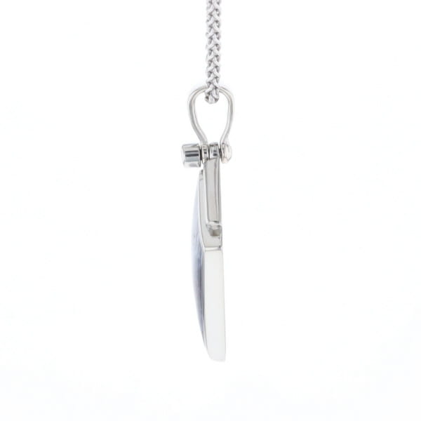 Pietersite Kite Shaped Inlaid Pendant with 0.19ctw Diamonds