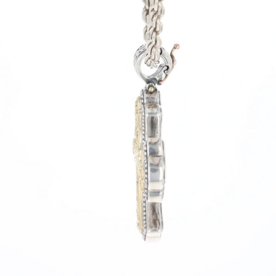 Sterling and 18K Gold Konstantino Cross Pendant