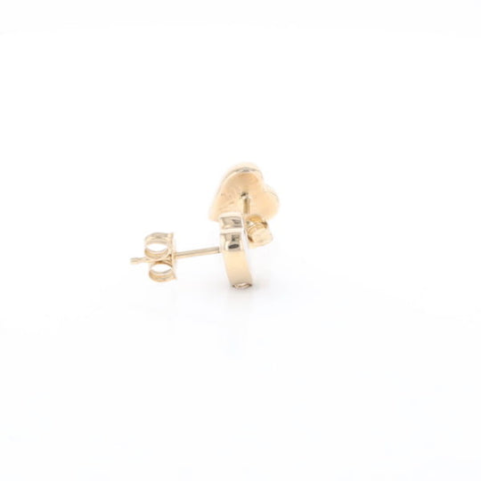 Gold Quartz Heart Stud Earrings - G2
