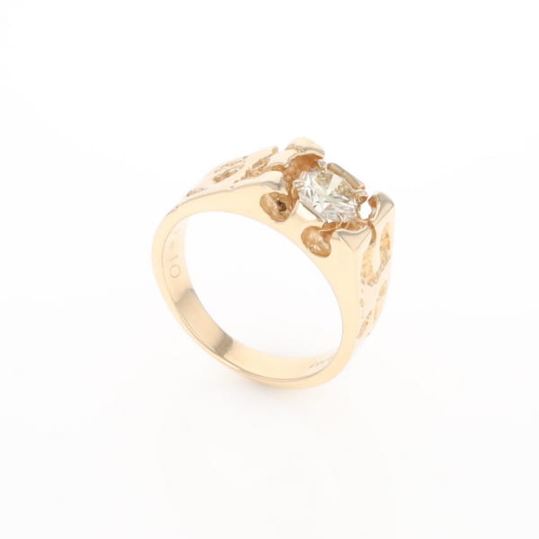 Men's Faux Nugget Style Diamond Ring