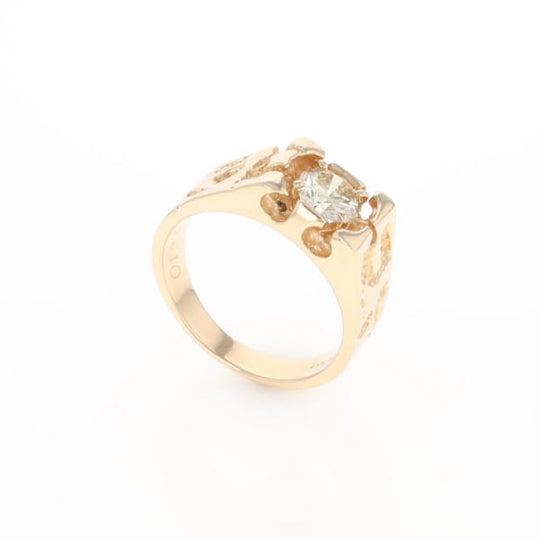 Men's Faux Nugget Style Diamond Ring