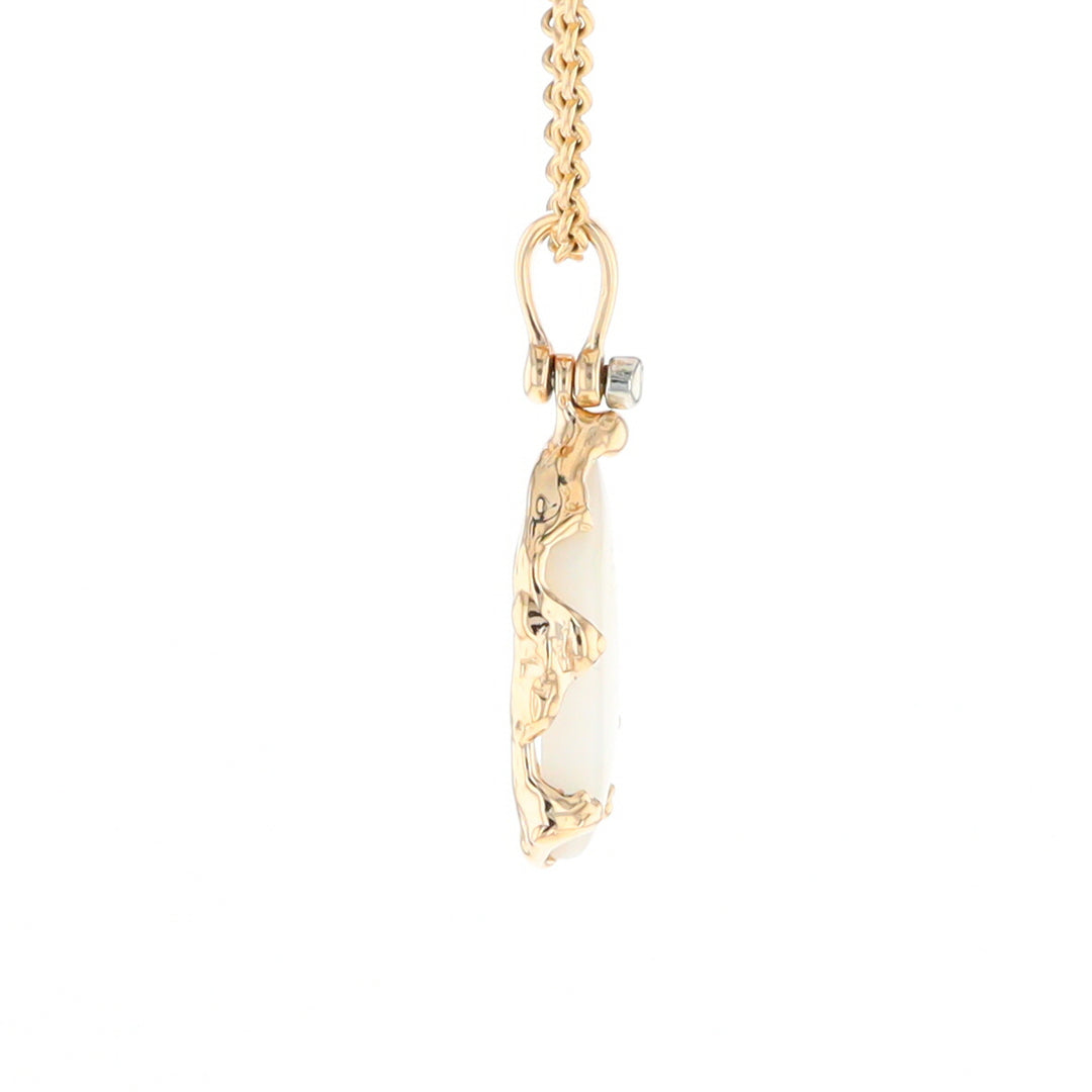 Gold Quartz Freeform Pendant  (G2)