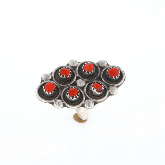 Bezel Set Coral Ring