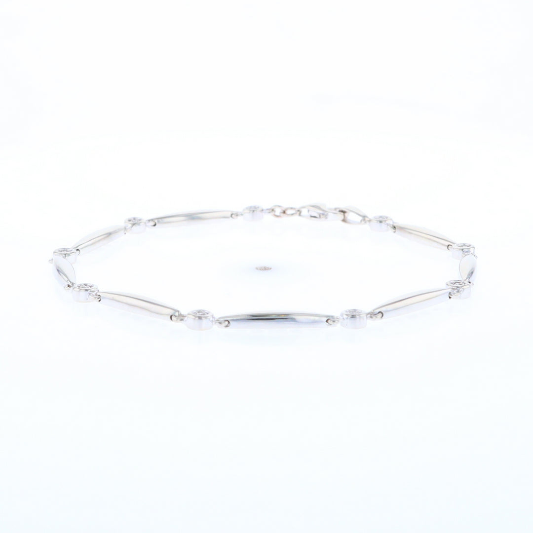 Elongated Link Diamond Bracelet