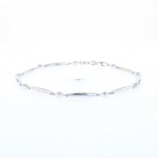 Elongated Link Diamond Bracelet