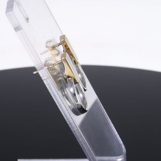 Opal Earrings Rectangle Inlaid Knocker Design Studs