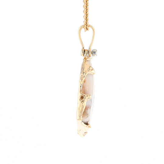 Gold Quartz Freeform Pendant (G2)