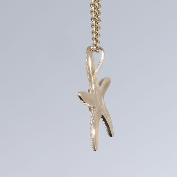 Opal Pendant Inlaid Realistic Star Fish Sea Life Design