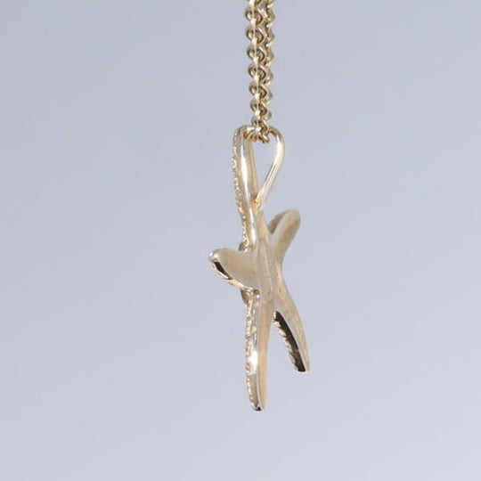 Opal Pendant Inlaid Realistic Star Fish Sea Life Design