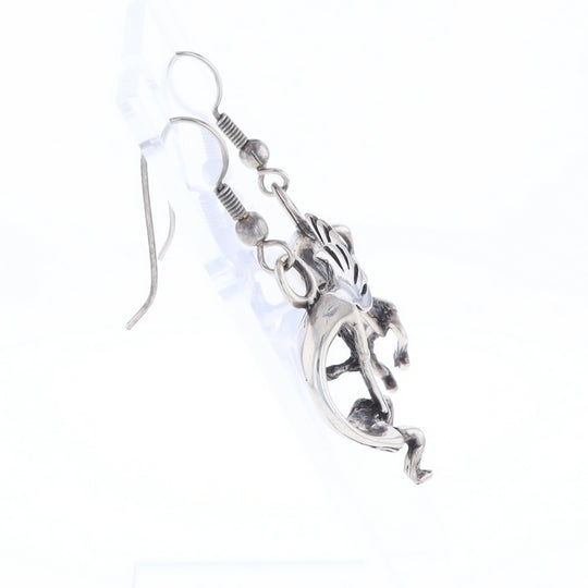 Silver Kokopelli Dangle Earrings