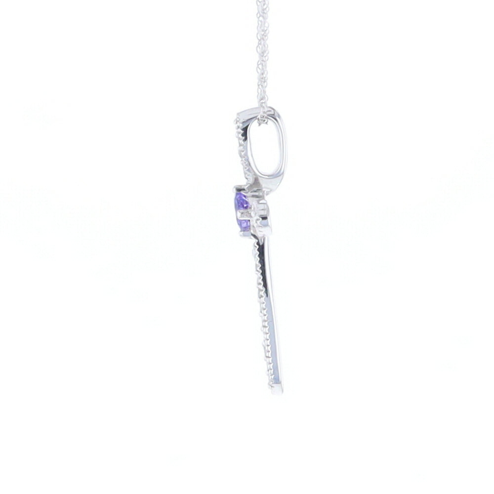 Tanzanite Cross Necklace