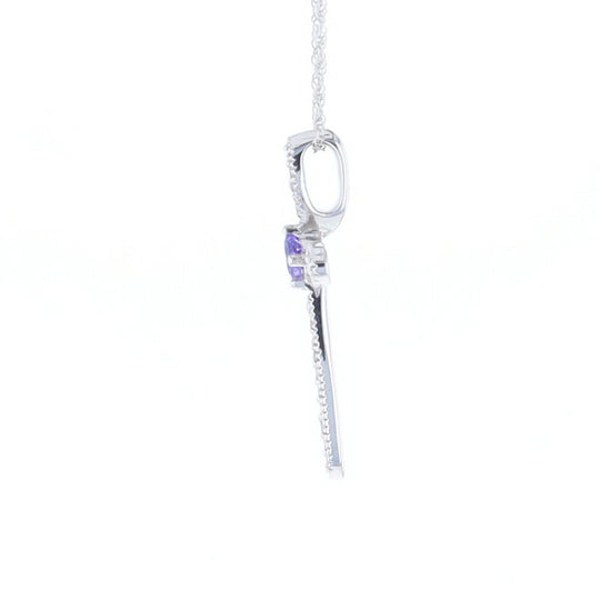 Tanzanite Cross Necklace