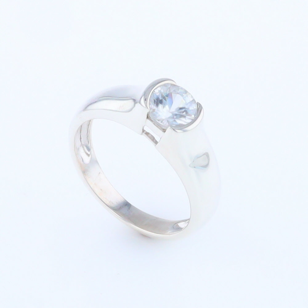 Cubic Zirconia Solitaire Ring