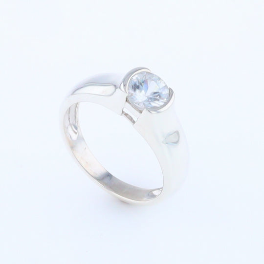 Cubic Zirconia Solitaire Ring