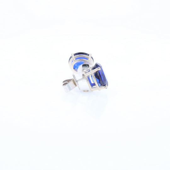 Imitation Sapphire Stud Earrings