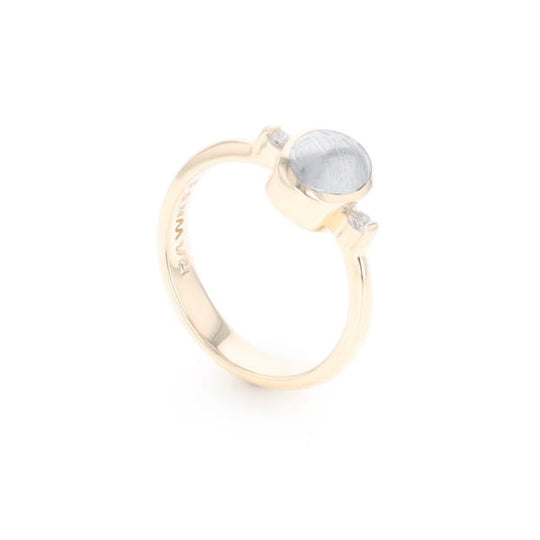 Meteorite Oval Inlay Ring
