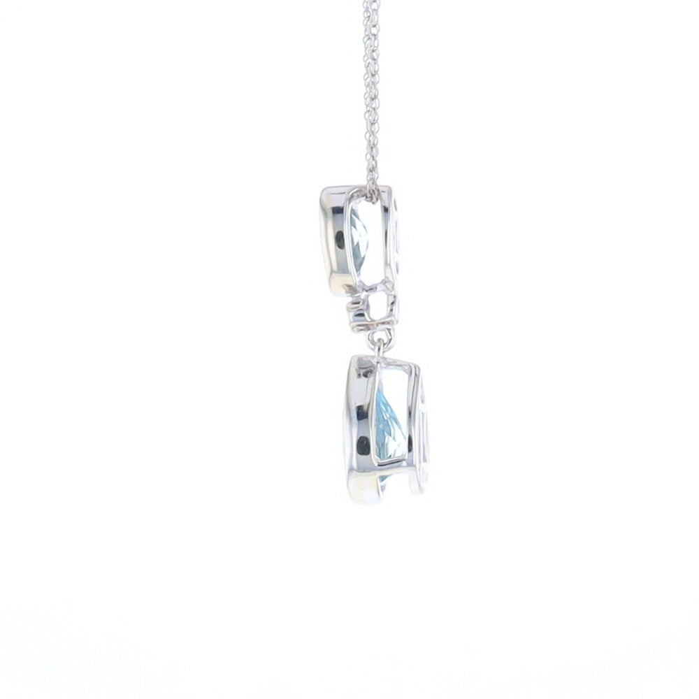 Oval and Pear-Shaped Aquamarine Pendant