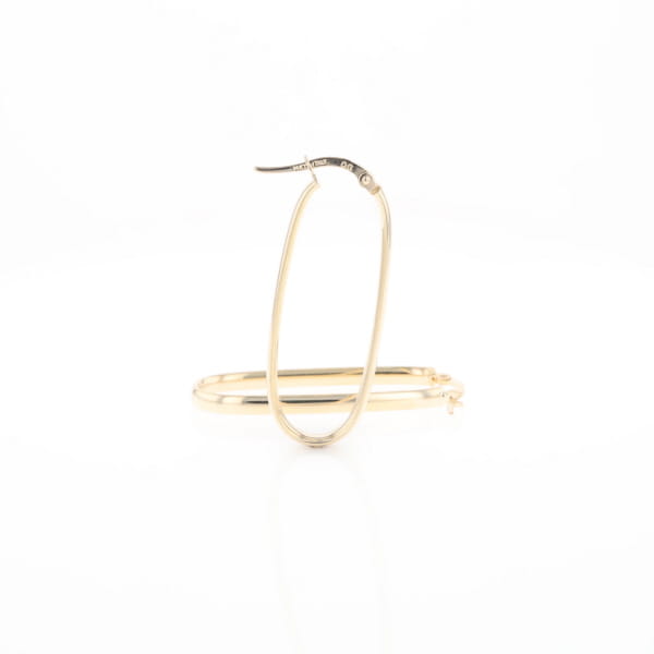 Flat Saddleback Hoop Earrings