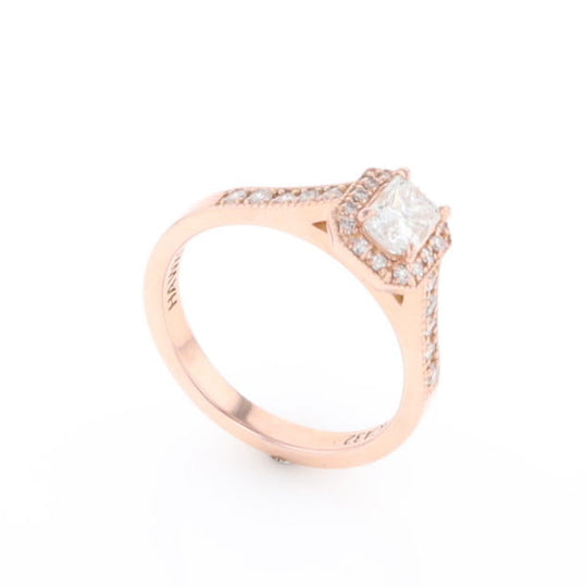 Princess Cut Diamond Halo Ring