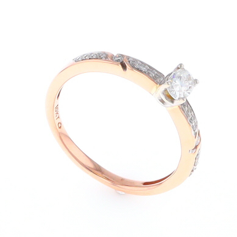 Rose Gold Oval Diamond Engagement Ring