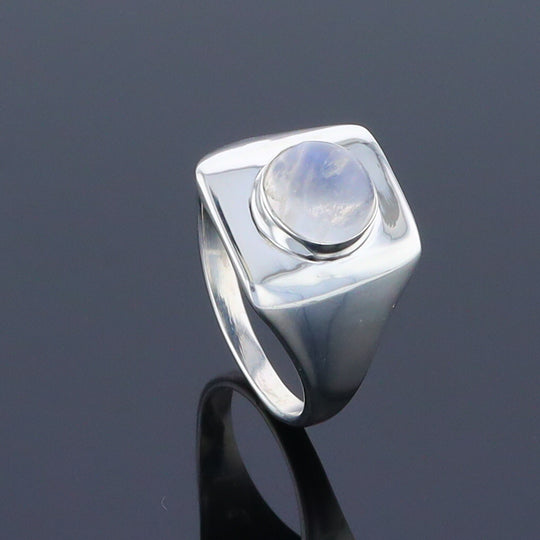 Bezel Moonstone Ring