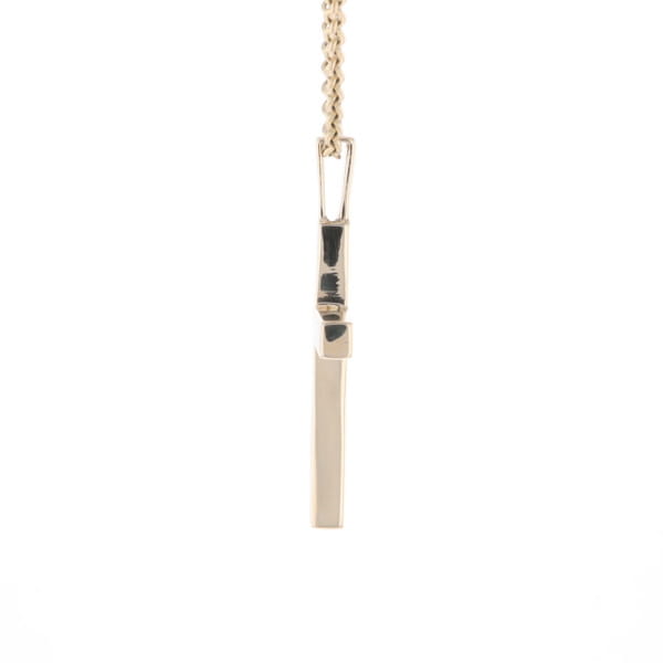 Gold Quartz Pendant 4 Section Inlaid Cross Pendant