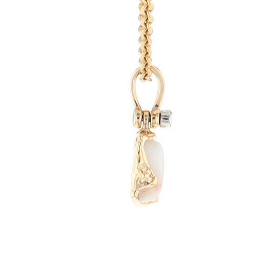 Gold Quartz Freeform Pendant (G2)